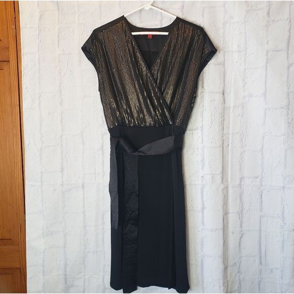 Narciso Rodriguez Dresses & Skirts - NARCISO RODRIGUEZ FOR DESIGN NATION Faux Wrap Sequined Dress Medium